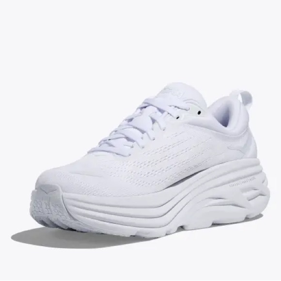 HOKA WHITE BONDI 8 WIDE SIZE 6.5 - Picture 2 of 5